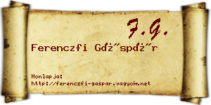Ferenczfi Gáspár névjegykártya